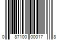 Barcode Image for UPC code 087100000178