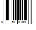 Barcode Image for UPC code 087100000437