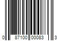 Barcode Image for UPC code 087100000833