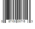 Barcode Image for UPC code 087100007153