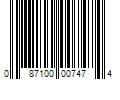 Barcode Image for UPC code 087100007474