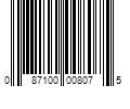 Barcode Image for UPC code 087100008075