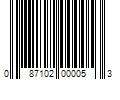 Barcode Image for UPC code 087102000053