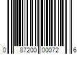 Barcode Image for UPC code 087200000726