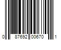 Barcode Image for UPC code 087692006701