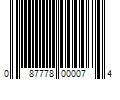 Barcode Image for UPC code 087778000074