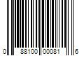 Barcode Image for UPC code 088100000816