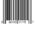 Barcode Image for UPC code 088100011157. Product Name: 