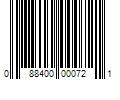 Barcode Image for UPC code 088400000721