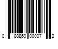 Barcode Image for UPC code 088869000072