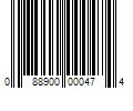 Barcode Image for UPC code 088900000474