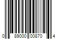 Barcode Image for UPC code 089000008704