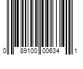 Barcode Image for UPC code 089100006341