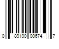 Barcode Image for UPC code 089100006747