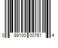 Barcode Image for UPC code 089100007614. Product Name: 