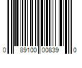 Barcode Image for UPC code 089100008390