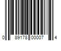 Barcode Image for UPC code 089178000074