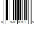 Barcode Image for UPC code 089200003813