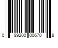 Barcode Image for UPC code 089200006708