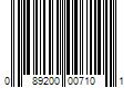 Barcode Image for UPC code 089200007101