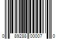 Barcode Image for UPC code 089288000070