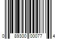 Barcode Image for UPC code 089300000774