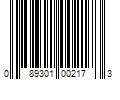 Barcode Image for UPC code 089301002173