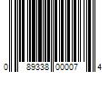 Barcode Image for UPC code 089338000074