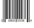 Barcode Image for UPC code 089500000369