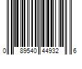 Barcode Image for UPC code 089540449326. Product Name: 