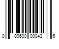 Barcode Image for UPC code 089600000436