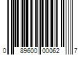 Barcode Image for UPC code 089600000627