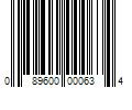 Barcode Image for UPC code 089600000634