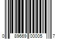 Barcode Image for UPC code 089669000057