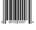 Barcode Image for UPC code 089703000074