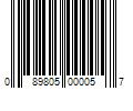 Barcode Image for UPC code 089805000057