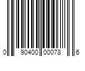 Barcode Image for UPC code 090400000786