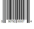 Barcode Image for UPC code 090792000074