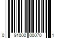 Barcode Image for UPC code 091000000701