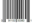 Barcode Image for UPC code 091100000601