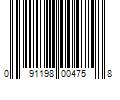 Barcode Image for UPC code 091198004758