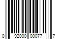 Barcode Image for UPC code 092000000777