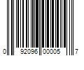 Barcode Image for UPC code 092096000057