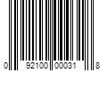 Barcode Image for UPC code 092100000318