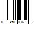 Barcode Image for UPC code 092100003777