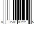 Barcode Image for UPC code 092200002625