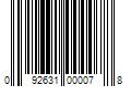 Barcode Image for UPC code 092631000078