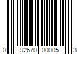 Barcode Image for UPC code 092670000053