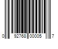 Barcode Image for UPC code 092768000057