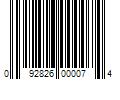 Barcode Image for UPC code 092826000074